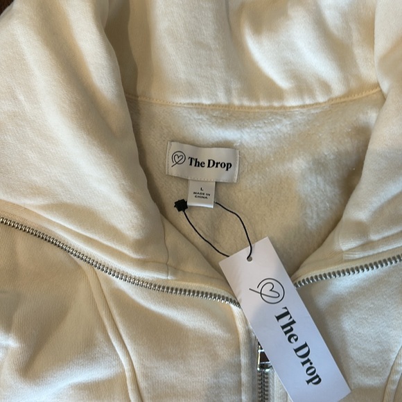 “The Drop” Hayley whisper white quarter zip pullover - Picture 2 of 2